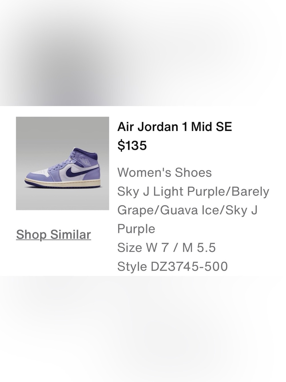 Nike Jordan Air 1 Mid Women's Sneakers - Light Purple